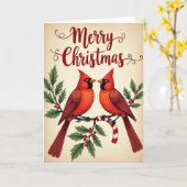 Weihnachtskarte mit Vögeln Karte (Gelbe Blume)
