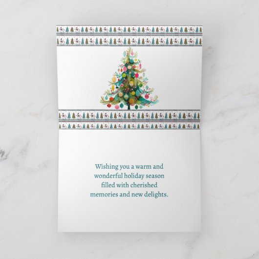 Weihnachtskarte mit Wärme Karte (Innenseite)