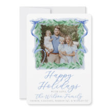 Weihnachtskarte mit Wasserfarb-Bogen