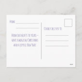 Weihnachtskarte mit Wasserfarben-Schneeflocke zur  Feiertagspostkarte (Rückseite)