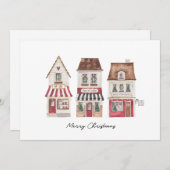 Weihnachtskarte mit Weihnachtsgeschenkläden Einladung (Vorne/Hinten)