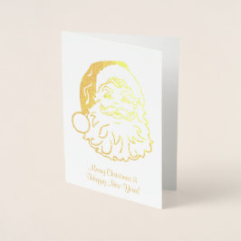 Weihnachtskarte mit Weihnachtskopf Folienkarte