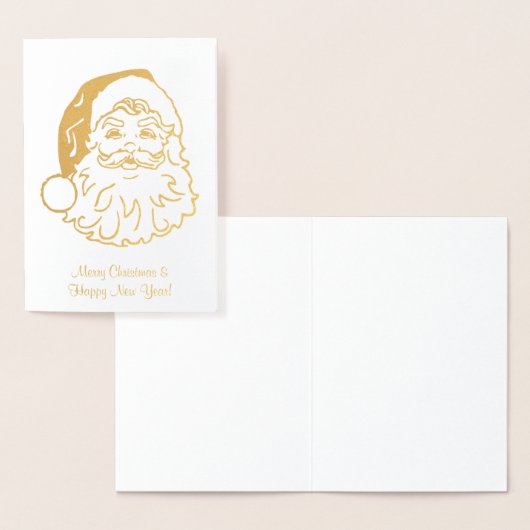 Weihnachtskarte mit Weihnachtskopf Folienkarte (Anzeige)