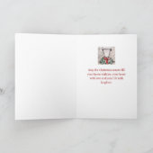 Weihnachtskarte mit Weihnachtskranz Feiertagskarte (Innenseite)