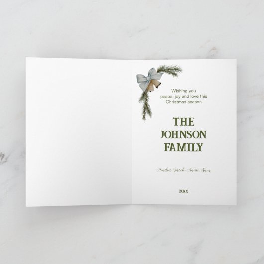 Weihnachtskarte mit Weihnachtskrippe Feiertagskarte (Innenseite)