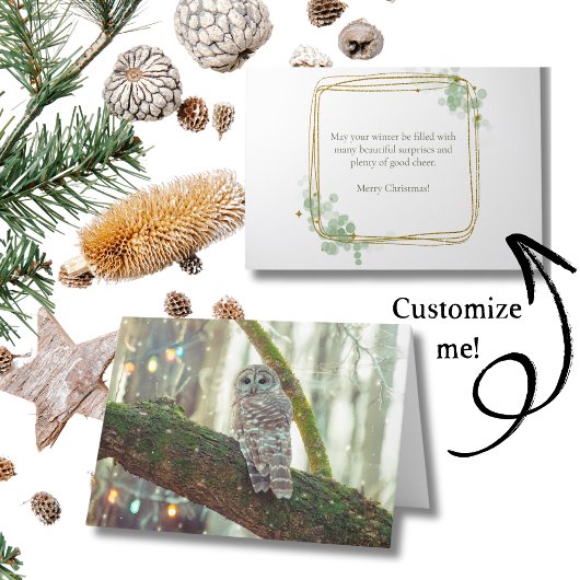 Weihnachtskarte mit Weihnachtslicht und Schnee Feiertagskarte