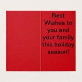 Weihnachtskarte mit Weihnachtsmann auf einem Spiel (Innenseite Aufgefaltet)