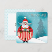 Weihnachtskarte mit Weihnachtsmann Dankeskarte (Vorne/Hinten)