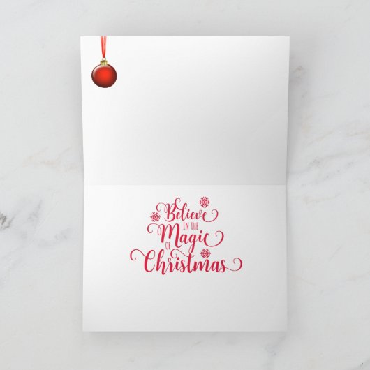 Weihnachtskarte mit Weihnachtsmann Feiertagskarte (Innenseite)