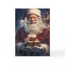 Weihnachtskarte mit Weihnachtsmann