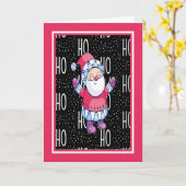 Weihnachtskarte mit Weihnachtsmann für Kinder Karte (Gelbe Blume)