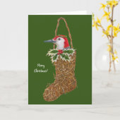Weihnachtskarte mit Weihnachtsstrumpf Karte (Gelbe Blume)