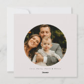 Weihnachtskarte mit Wintergrün und Foto Feiertagskarte (Rückseite)