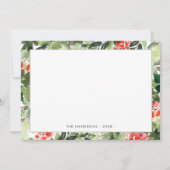 Weihnachtskarte mit Wintergrün und roten Beeren Mitteilungskarte (Vorderseite)