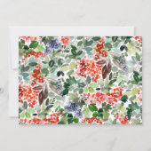 Weihnachtskarte mit Wintergrün und roten Beeren Mitteilungskarte (Rückseite)