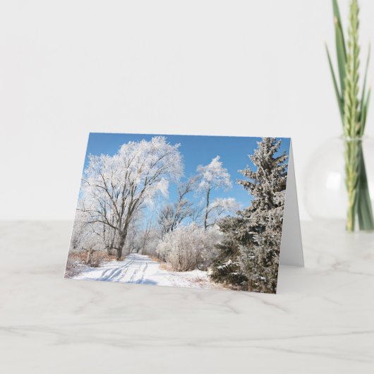 Weihnachtskarte mit Winterwunderland Feiertagskarte (Vorderseite)