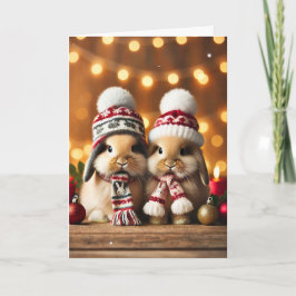 Weihnachtskarte mit zwei Bundnien Feiertagskarte