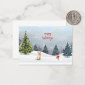 Weihnachtskarte  mitteilungskarte (Vorderseite/Rückseite Beispiel)