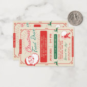 Weihnachtskarte Mitteilungskarte (Vorderseite/Rückseite Beispiel)