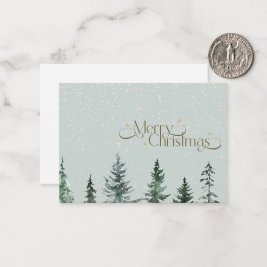 Weihnachtskarte Mitteilungskarte (Vorderseite/Rückseite Beispiel)