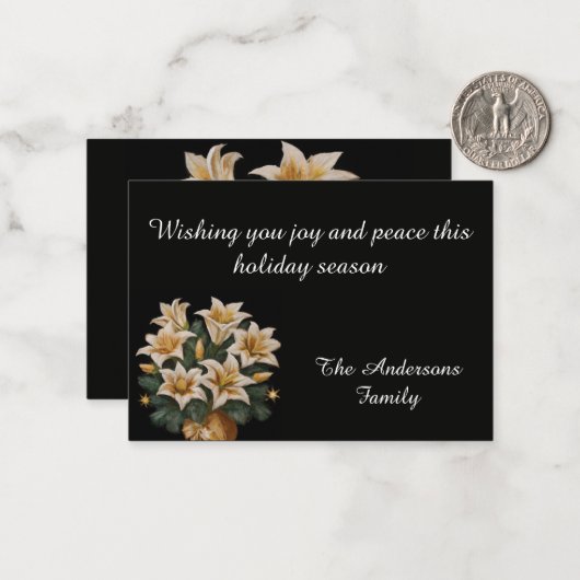 Weihnachtskarte Mitteilungskarte (Vorderseite/Rückseite Beispiel)