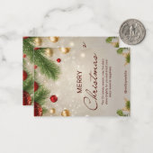 Weihnachtskarte Mitteilungskarte (Vorderseite/Rückseite Beispiel)