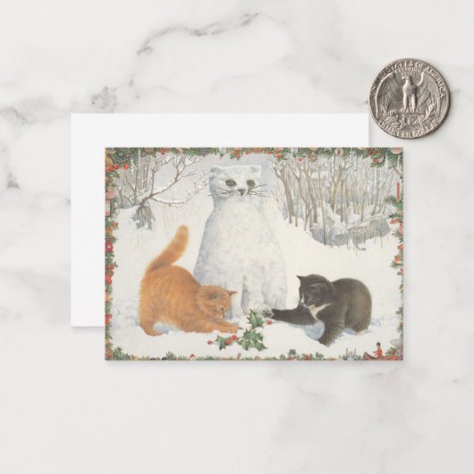 Weihnachtskarte Mitteilungskarte (Vorderseite/Rückseite Beispiel)