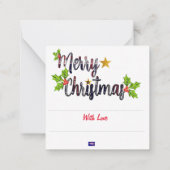 Weihnachtskarte Mitteilungskarte (Rückseite)