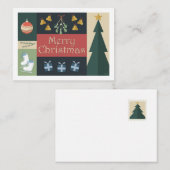 Weihnachtskarte Mitteilungskarte (Vorne/Hinten)