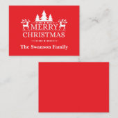 Weihnachtskarte Mitteilungskarte (Vorne/Hinten)