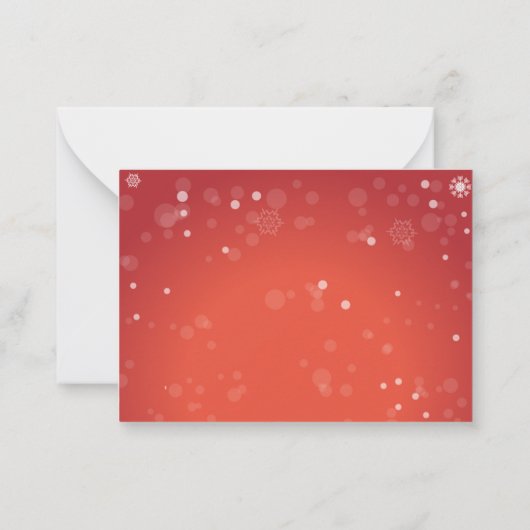 Weihnachtskarte Mitteilungskarte (Rückseite)