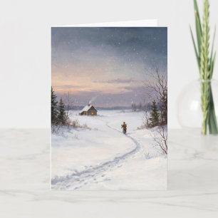 Weihnachtskarte: Nach Hause Gehen Feiertagskarte