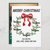 Weihnachtskarte nach oben und weg einladung (Vorne/Hinten)