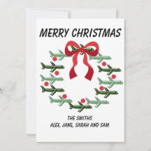 Weihnachtskarte nach oben und weg