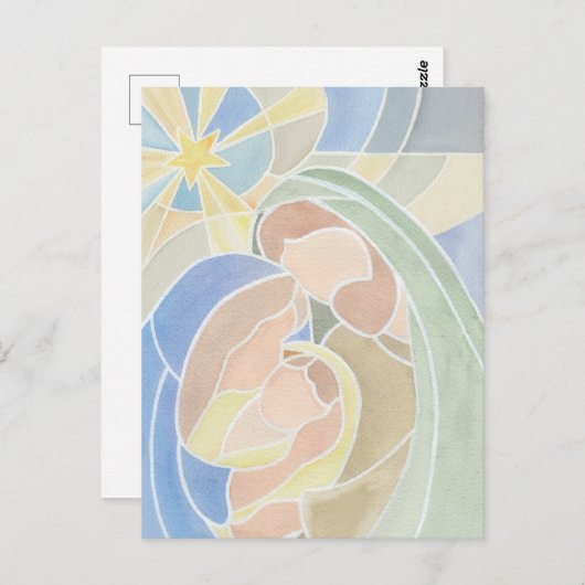 Weihnachtskarte Nativfarbe Postkarte (Vorne/Hinten)