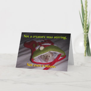 Weihnachtskarte: Nicht einmal eine Maus Feiertagskarte