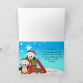 Weihnachtskarte Niedlich Funny Pinguin Geschenk Feiertagskarte (Innenseite)