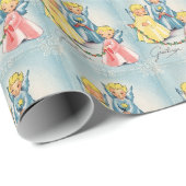 Weihnachtskarte Niedliche Engel Geschenkpapier (Rolleneckpunkt)
