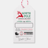 Weihnachtskarte Nordpol Express Nizza Liste genehm Geschenkanhänger (Vorderseite)