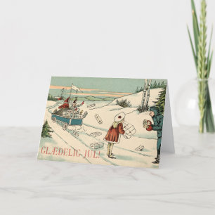 Weihnachtskarte Norwegen   Glædelig Jul Feiertagskarte