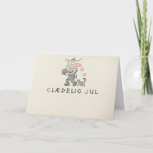 Weihnachtskarte Norwegen | Glædelig Jul Feiertagskarte (Vorderseite)