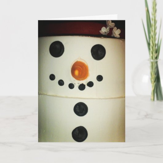Weihnachtskarte Nr. 2 des "Snowman Cake" Karte (Vorderseite)