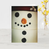 Weihnachtskarte Nr. 2 des "Snowman Cake" Karte (Gelbe Blume)