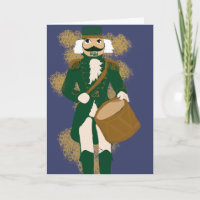 Weihnachtskarte Nussknacker Dunkelblau