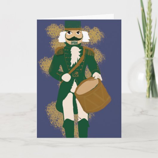 Weihnachtskarte Nussknacker Dunkelblau Karte (Vorderseite)