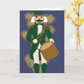 Weihnachtskarte Nussknacker Dunkelblau Karte (Gelbe Blume)