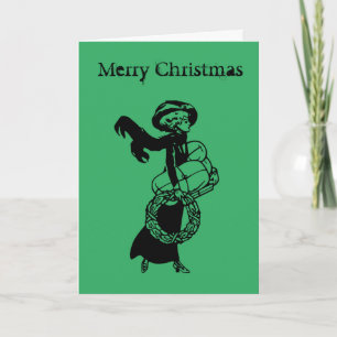 Weihnachtskarte Original vintage Design Feiertagskarte