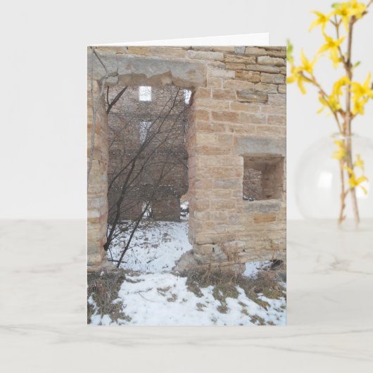 Weihnachtskarte "Oxford Mill Eintritt" Karte (Gelbe Blume)