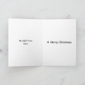 Weihnachtskarte - Paris, Eiffelturm Feiertagskarte (Innenseite)