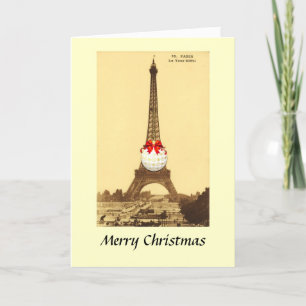 Weihnachtskarte - Paris, Eiffelturm Feiertagskarte